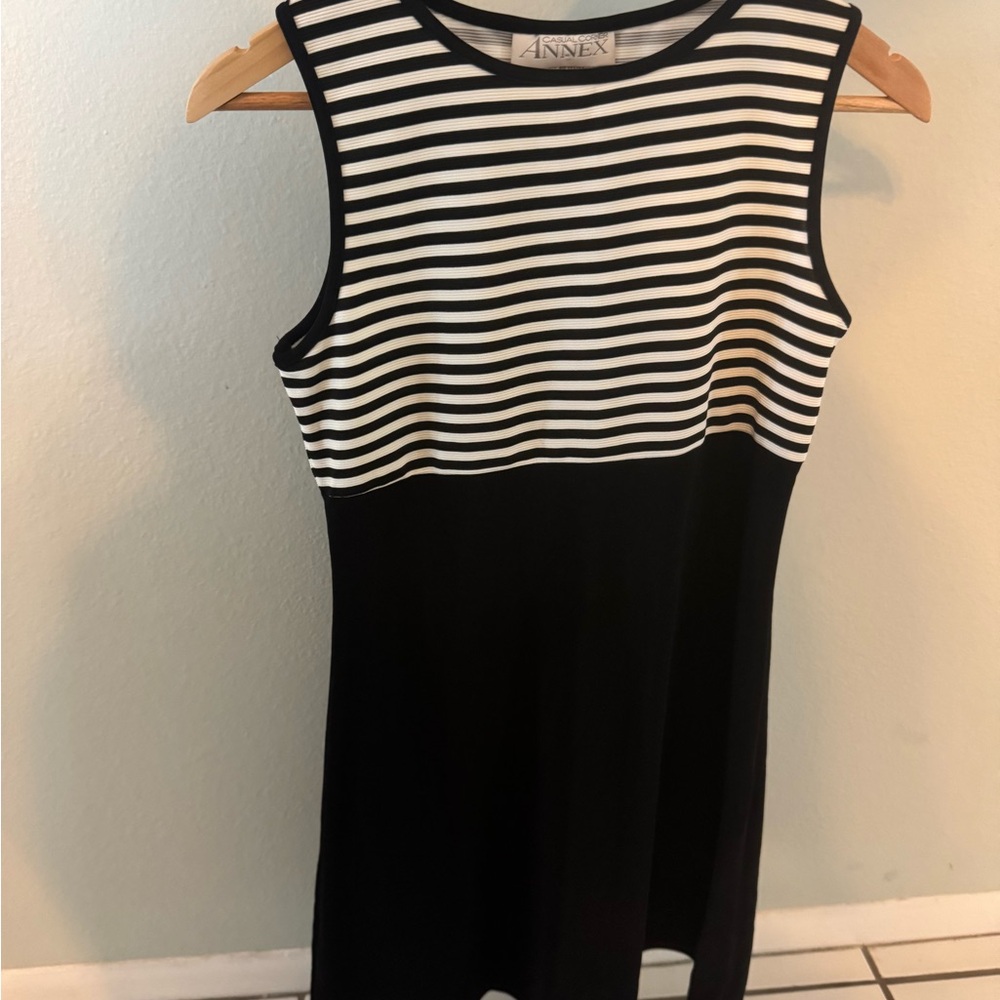 Casual Corner Annex black and white striped dress. Perfect condition!